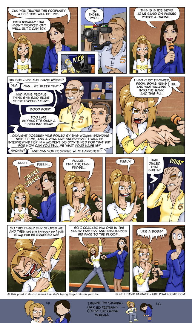 Grrl Power #62 – A memorable start to her interviewing career Grrl Power #62 – A memorable start to her interviewing career