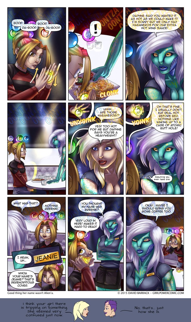 Grrl Power #375 – Intergalactic waitress of mystery?