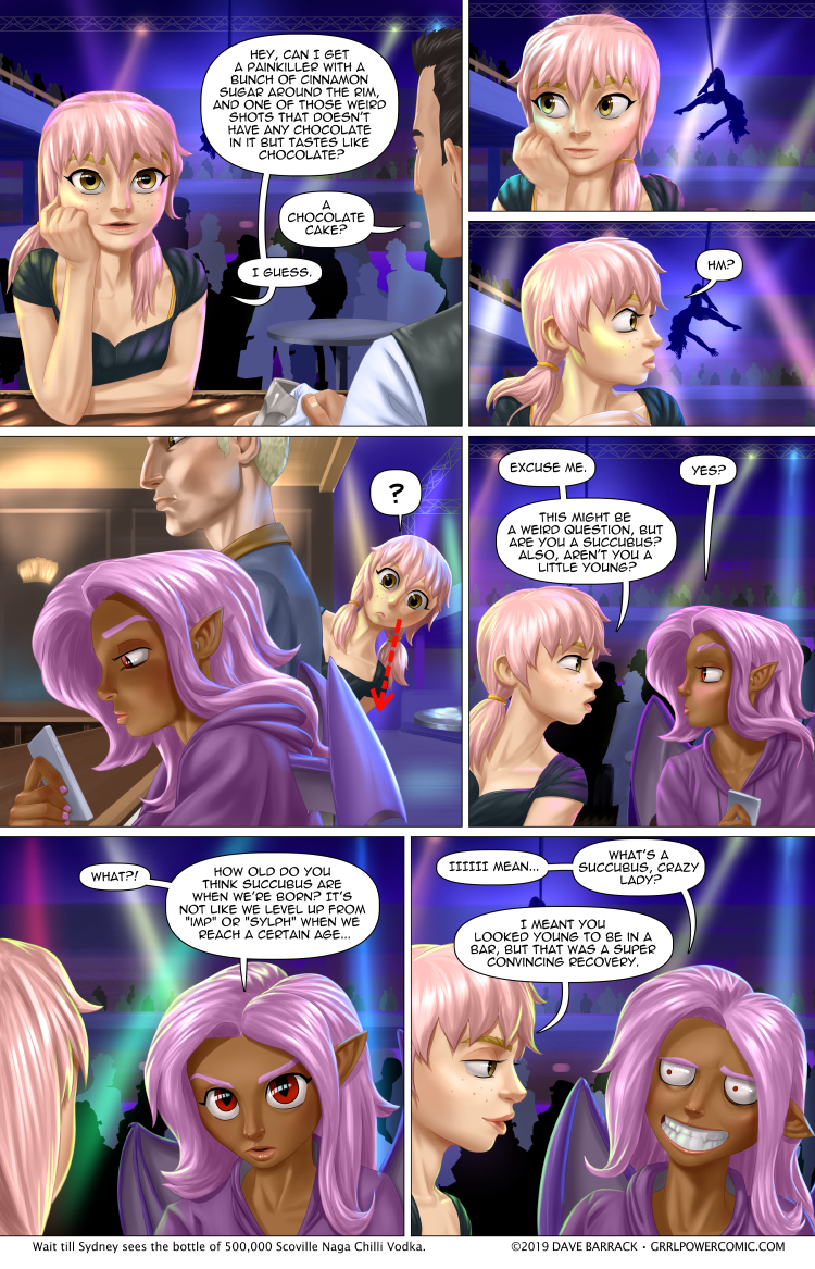 Grrl Power #789 – An underage succubus walks into a bar…