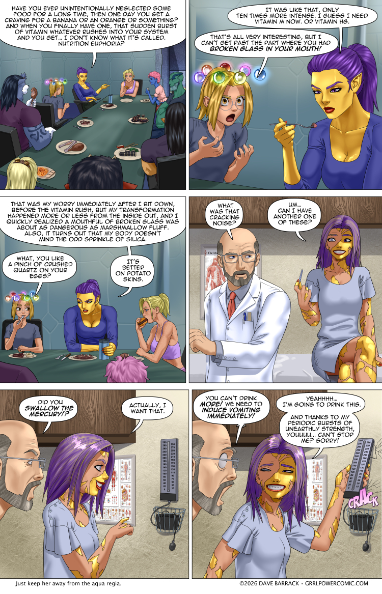 Grrl Power #1451 – She drinks a mercury drink, she drinks a quicksilver drink…